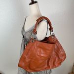 Vicenzo brown leather extra large hobo bag Melissa artsy work commute shoulder Brown Size XL Photo 1