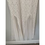 New Oak+Fort Sheer Lace Short Sleeve Midi Dress Size Small White Photo 2