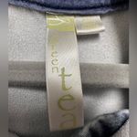 Green Tea mock neck drawstring blue washed out sweatshirt Photo 2