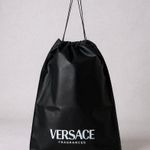 Versace  Fragrances Black Tote Bag Drawstring Promo Dust Bag Designer Swag Gift Photo 0