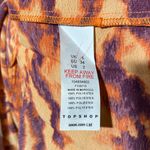 Topshop New Zebra Print Ruffle Sleeve Cutout Back Midi Dress Orange Multi Size 2 Photo 16