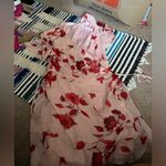 Nordstrom All in Favor  Flowy Wrap Mini Dress Pink Red Floral Photo 5