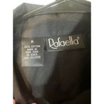 Rafaella Black Long Sleeve Collared Ruffle Front Button Down Blouse Women Sz 8 Photo 7