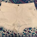 Abercrombie & Fitch  White destroyed Jean Shorts Photo 0