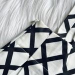 Forever 21 Black and White Graphic Diamond Pattern Pinafore Dress Photo 8
