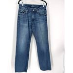 7 For All Mankind Women's Straight Austyn Jeans Blue Denim Medium Wash Size 30 Photo 2