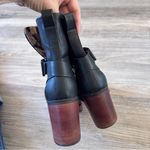 Kork-Ease Korks Black Leather Chunky Ankle Boots 7 Marci Booties Fall Classic Casual Photo 3