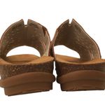 Propet Fionna Leather Cork Laser Cut Slides Sandal Womens Brown 7 Photo 2