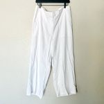 Eileen Fisher White Wide Leg Ankle Pants Size 14 NWT Organic Cotton High Rise Photo 1