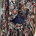 Navy ruffled open back dress. Photo 3