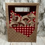 Hand Made In Haiti Happy Mushroom Needlepoint Tote Quirky Cute Red Checkered Photo 0