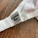 Christian Dior vintage pink floral and white lace bra, 36B Photo 8