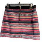 American Eagle  Outfitters Mini Skirt Womens 4 Multicolor Geometric Pattern Zip Photo 1
