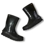 Sorel Joan Rain Short Gloss Waterproof Winter Boots Black Rubber Women's 9.5 Photo 0