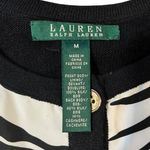 Lauren Ralph Lauren Silk Cashmere Cardigan Sweater Black White Floral Medium Photo 4