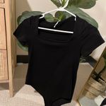 Mango Black Women's Short Sleeve Body Suit Photo 4