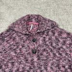 Free People  Stellar Sweater Small Pullover Oversized Fuzzy Button Collar Slouchy Photo 1