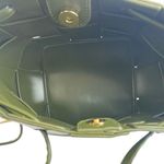 Anthropologie NEW  Women's Green Woven Faux Vegan Leather Crossbody Bucket Bag Photo 2