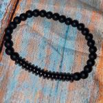 Black Matte Agate with Onyx Bead Cross Bracelet Black Photo 4