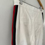 San Joy  White Chinos with Red and Green Stripes Photo 1