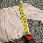 SheIn  pink striped long sleeve crop top L Photo 4