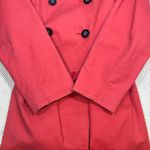 Talbots  Red Trench Coat‎ Women's Double Breasted Belted Lightweight Jacket 12 Photo 2
