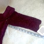 Oleg Cassini  Off-the-Shoulder‎ Lace Sheath Dress Wine Size 8 NWT Photo 6