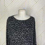 Clara Sun Woo Black‎ Brushstroke Printed Knit Tunic Dress Size US Medium Black Photo 2