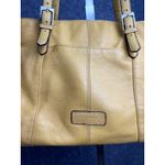 Tignanello Yellow Leather Tote Bag Pebbled Shoulder Purse Tassel Buckle Style Photo 6
