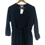 Gibson Latimer NWT Belted Wide Leg Jumpsuit Womens 4 Black Minimalist Elegant Photo 2