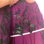 White House | Black Market WHBM women's size 2 dress purple black snakeskin high neck bow white house XS Photo 4