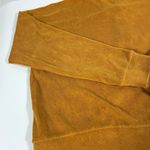 DONNI. Terry Henley Sweatshirt Honey Medium NWT Relaxed Orange Photo 9