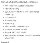 UGG  Black 5819 Classic Cardy Knit Tall Boots 6 Photo 8