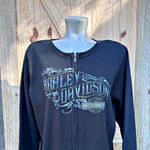 Harley Davidson Black Barnett El Paso TX Full Zip Sweatshirt~1X~ Photo 1