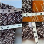 Robbie Bee Woman’s signature brown and white short sleeve open cardigan Photo 4