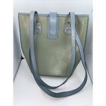 Dooney & Bourke  Blue Yellow Dots Cabrio Leather Bucket Purse‎ Shoulder Bag Photo 5