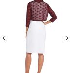 R & M Richards R & M Richard’s NWT Bolero Jacket Wine color 3/4 Sleeve Lace Sequin Scalloped Photo 9