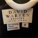Vintage David Warren Petites Black White 3 Quarter Slit Sleeve Blazer Jacket 6P Photo 5