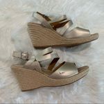 boc strappy wedge heels champagne colored sz‎ 10 Gold Photo 4