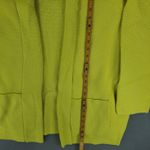 Talbots Notch Collar Wool Blend Yellow Thin Knit 2X Sweater Blazer Open Front Photo 4