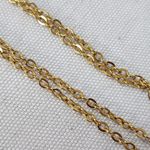 Gold Chain Necklace with Heart Pendant Clear CZ Photo 4