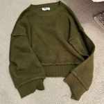 Double Zero  Forest Green Crew Neck Sweater Photo 0