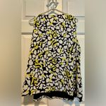Nine West  sleeveless top - black white/gray yellow - size large - v neck Photo 6