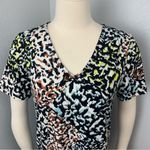 Christian Siriano Multicolor Animal Print Tunic Shift Shirt Dress Black Size M Photo 7