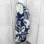 Siasia Vintage Patterned Kimono Cardigan Topper Jacket Blue‎ White Large Blue Photo 2