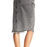 One Teaspoon Denim Skirt 23 NWT Phantome Cadillac Distressed Slit Gray Street Photo 9