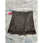Xhilaration NWT!  Black Metallic Silver Pull On Mini Skirt XXL Photo 1