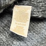 Free People Striped Knit Cardigan Button Up Sweater Gray Blue Oversized Medium Photo 9