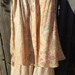 Jinkys Long Silk Wrap Skirt Sz L Orange Size L Photo 0