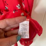 Peach Love California orange floral mini dress lined Women’s Size Small Photo 4